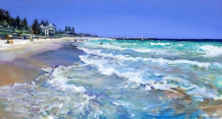 Early in the Season, Cottesloe - oil on canvas - 77 x 142 cm - SOLD