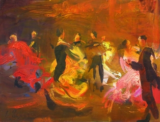 Allegro - oil on board - 20 x 25 cm - SOLD