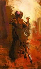 Juan and Anna - oil on board - 45 x 27 cm - SOLD