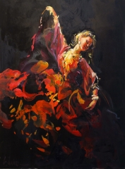 Tarantella (study) - oil on board - 60 x 45 cm - SOLD