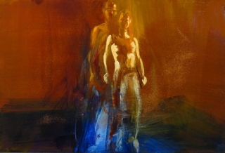 Fusion 1 - oil on board (under glass) - 30 x 45 cm - SOLD