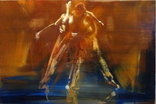 Fusion 2 - oil on board (under glass) - 30 x 45 cm - SOLD