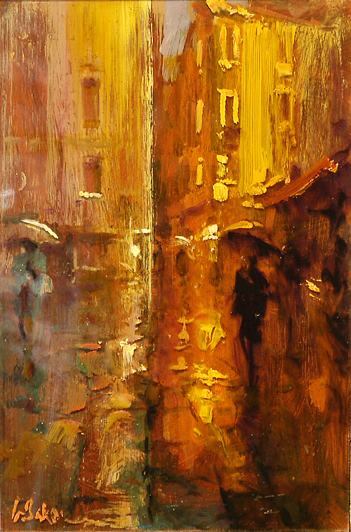 San Stefano - oil on perspex and board - 30 x 20 cm - SOLD