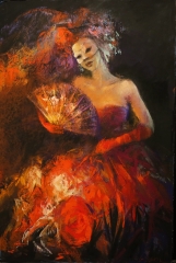 Carmine - pastel on board - 91 x 60 cm - SOLD