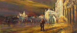 A World of His Own - oil on board - 35 x 82 cm - SOLD