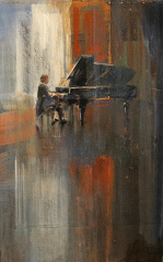 At the Grand - oil on board - 31 x 20 cm - SOLD
