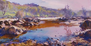 Bells Siding - oil on board - 30 x 61cm - SOLD