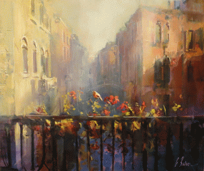 Birdsong in Venice - oil on canvas - 59 x 70 cm - SOLD