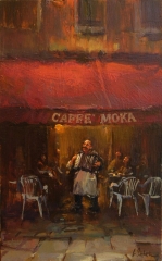 Caffe Moka - oil on board - 40 x 25 cm - SOLD