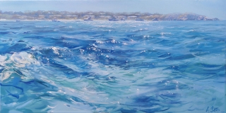 Dreamy Blue Light of the Afternoon - oil on canvas - 51 x 102 cm - SOLD