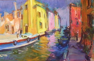 Family Colours - oil on board - 30 x 45 cm - SOLD