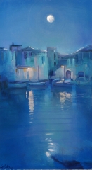 Limanaki - oil on board - 88 x 48 cm - SOLD