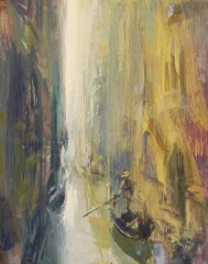Mist on San Moise - oil on board - 25 x 20 cm - SOLD