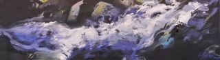Montolieu, Study - oil on board - 23 x 90cm - SOLD