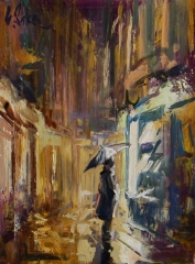 Professore's World - oil on board - 23 x 17 cm - SOLD