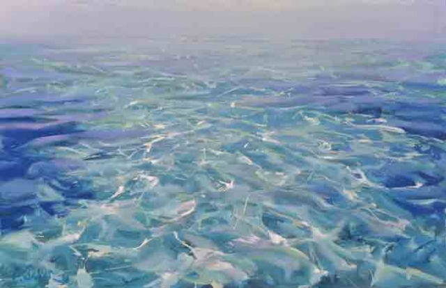 Ribbons Through Mist - oil on board - 27 x 42 cm - SOLD