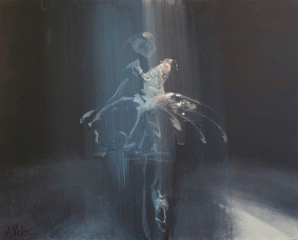 The Blue Dancer - oil on board - 45 x 56 cm - SOLD