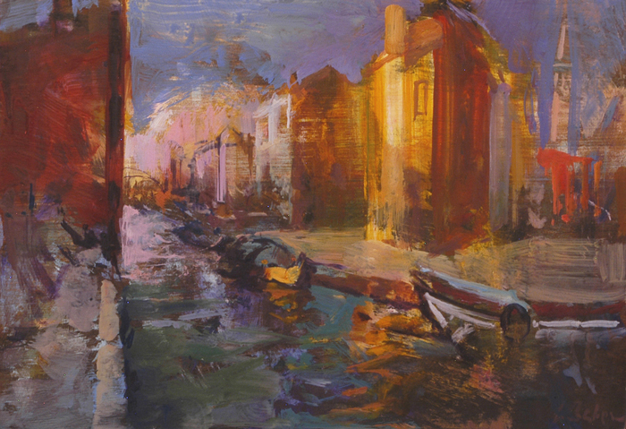 The Heart of Burano - oil on board - 30 x 45 cm - SOLD