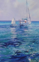 The Little Sailor - oil on board - 70 x 45 cm - SOLD