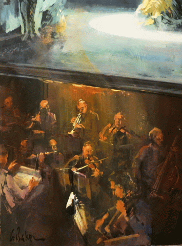The Music Box - oil on board - 61 x 43 cm - SOLD