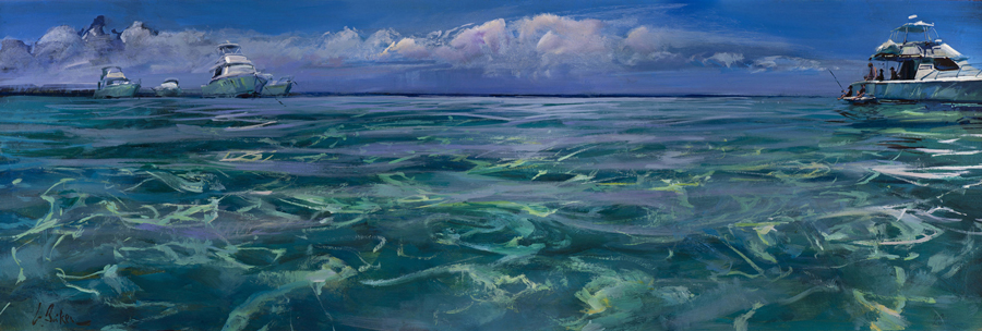 From the Water Line - oil on canvas - 65 x 197cm - SOLD