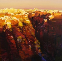 The Changing of the Colours 1 (study) - oil on canvas - 61 cm sq - SOLD