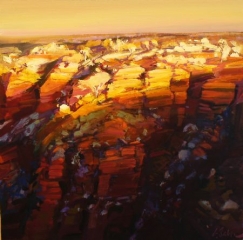 The Changing of the Colours 2 (study) - oil on canvas - 61 cm sq - SOLD