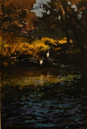 White Ibis, Garvey Park - oil on board - 35 x 23 cm - SOLD