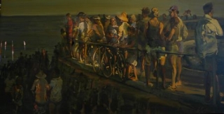 The Channel Swim - oil on canvas -  61 x 122 cm - SOLD