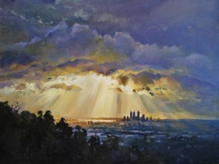 Beyond the Wandoo Ridge, City Vista - oil on canvas - 92 x 122 cm - SOLD