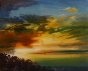 Emergence - oil on perspex - 38 x 46 cm - SOLD