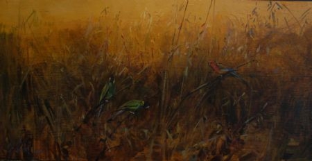 East Meets West - oil on board - 46 x 90 cm - SOLD