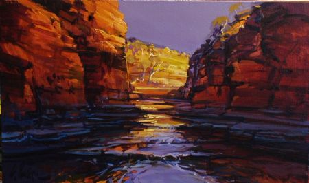 Kalamina Gorge Visions 2 - oil on canvas - 42 x 68 cm - SOLD