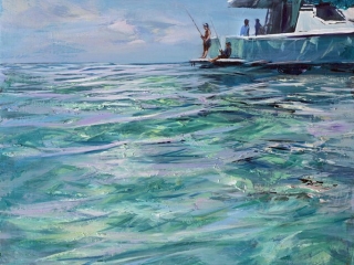 Greg Baker - 'Halcyon Days' - (Oil on board, 45x30cm)