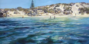 Greg Baker - 'Parakeet-Little Parakeet' - (Oil on canvas, 46x92cm)