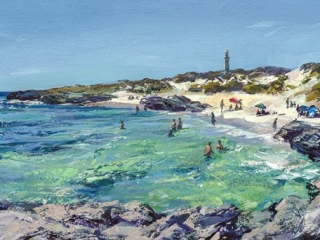 Greg Baker - 'Top of the Basin' - (oil on canvas, 34x102cm)