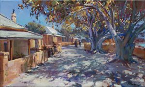 Greg Baker - 'Under The Canopy, Vincent Way' - (Oil on canvas, 45x75cm)