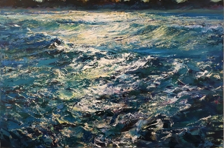 Wake of the Wave, Woodman Point - oil on canvas - 84 x 123cm