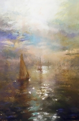 Greg Baker - Enshrouded, Swan River - pastel on paper - 97 x 68cm - SOLD