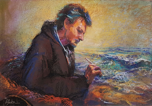 Greg Baker - Immersed (pastel on board 55 x 80cm)