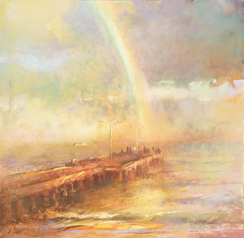 Greg Baker - Sun Shower (pastel on board 53.5 x 55cm) SOLD