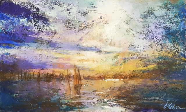 Greg Baker - Enshrouded - Crawley - sketch (pastel on board 22 x 36cm) SOLD