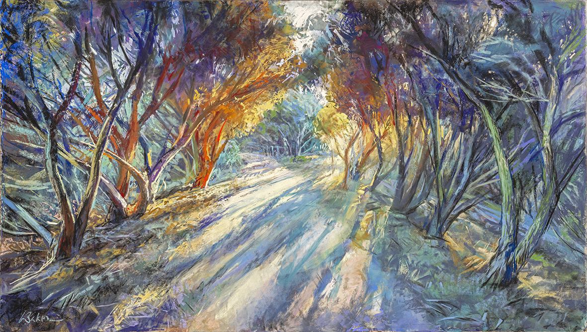 Greg Baker - Pastel Pathway - pastel on board - 53 x 95 cm - SOLD