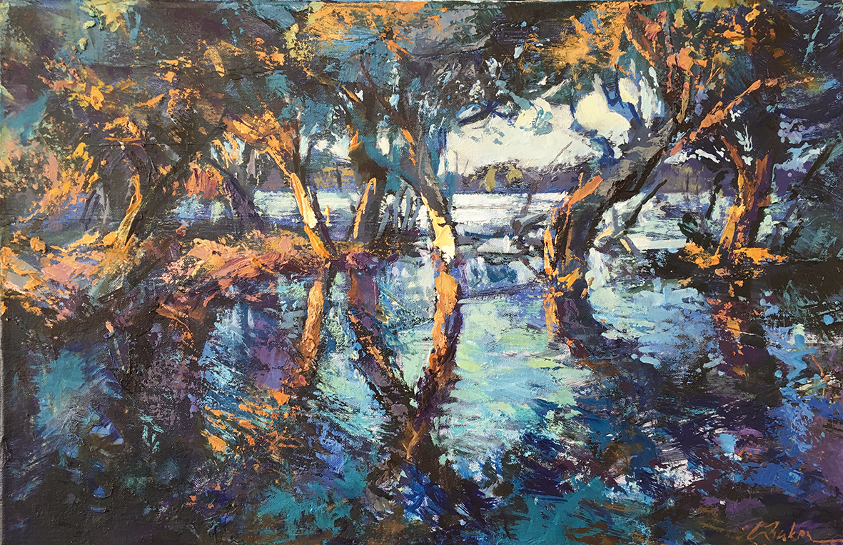 Light Garden - oil on canvas - 40 x 61 cm
