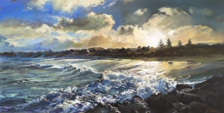 The Last of Winter - oil on board - 60 x 120 cm
