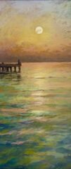 Greg Baker - Moon Gazing Woodman Point (pastel) 113 x 49cm - SOLD