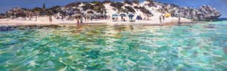 Greg Baker - Sculptures by the Sea Parakeet Bay (oil) 80 x 200cm - SOLD