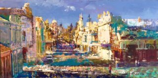 Greg Baker - On High, Fremantle (oil) 51 x 101cm - SOLD