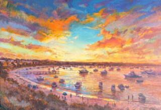 Greg Baker - The Long Hot Summer Geordie Bay (oil) 120 x 180cm - SOLD